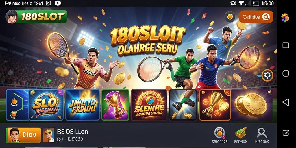 Screenshot utama 180SLOT menampilkan gameplay penuh aksi olahraga.