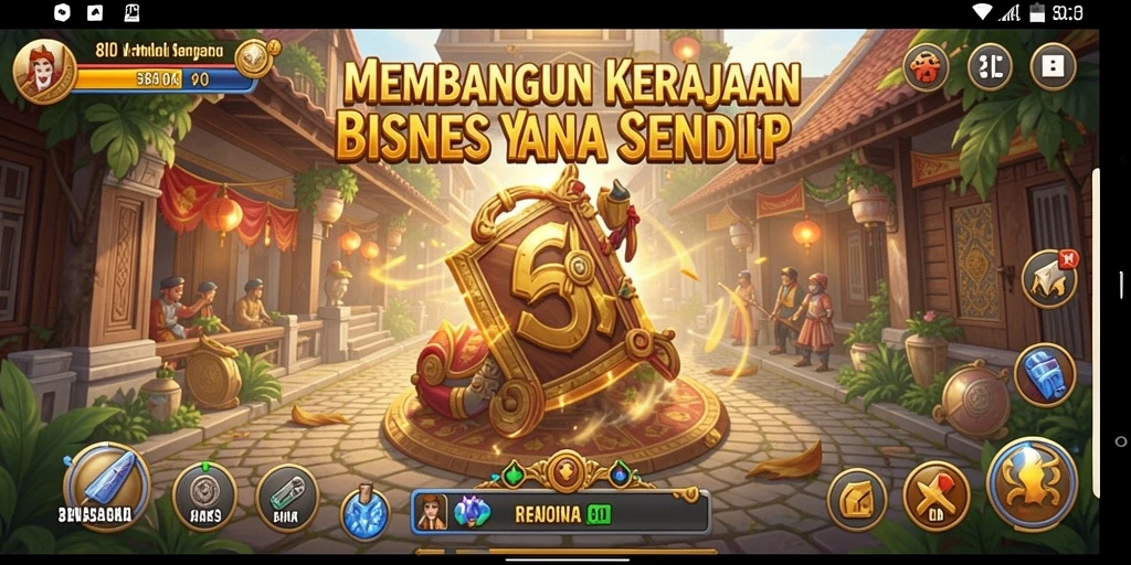 Screenshot gameplay Tycoon yang menampilkan pengelolaan bisnis.