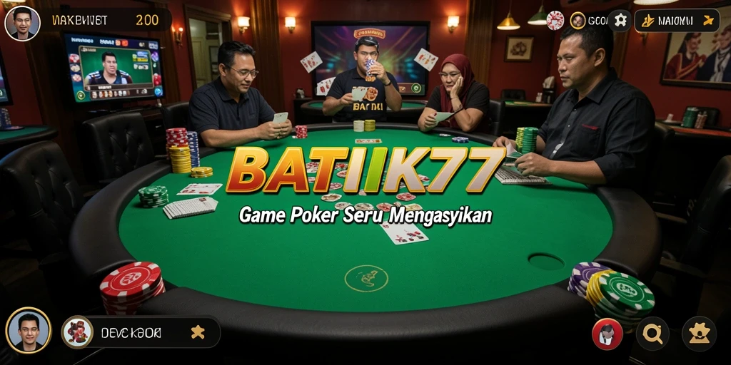 Screenshot menunjukkan gameplay seru dan interaksi pemain di BATIK77.