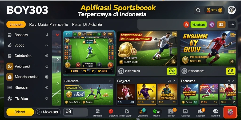 Tampilan menarik dan gameplay seru dari aplikasi Sportsbook BOY303.