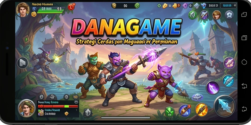 Tangkapan layar utama dari DANAGAME menunjukkan aksi strategi yang mendebarkan.