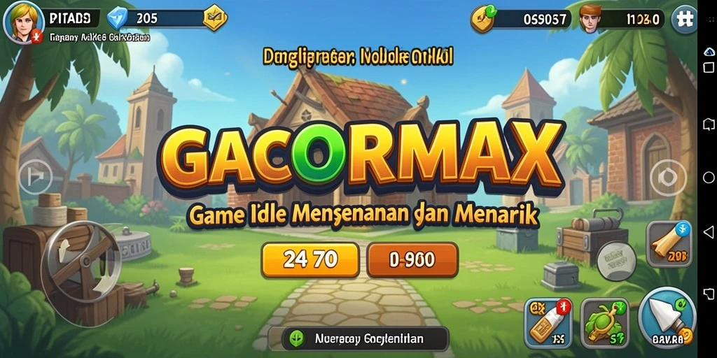 Screenshot gameplay GACORMAX yang menunjukkan dinamika Idle.