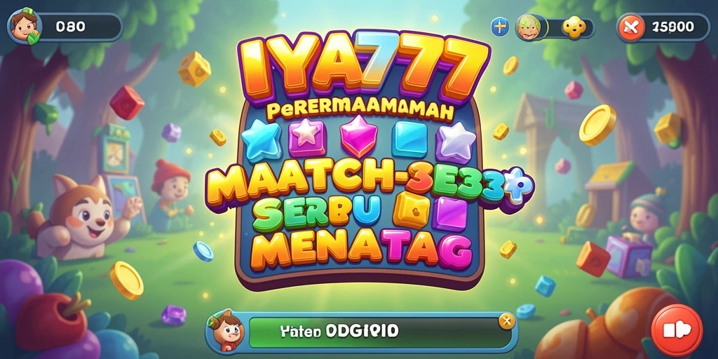 Screenshot gameplay IYA777 dengan level menarik dan tantangan Match-3.