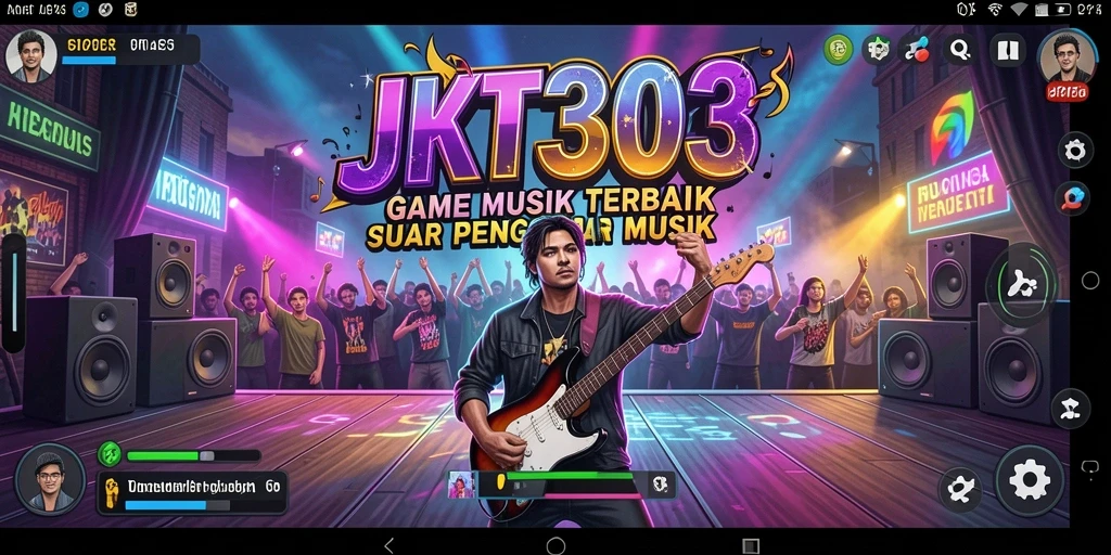 Tampilan gameplay yang menarik dari JKT303 dengan berbagai pilihan lagu.