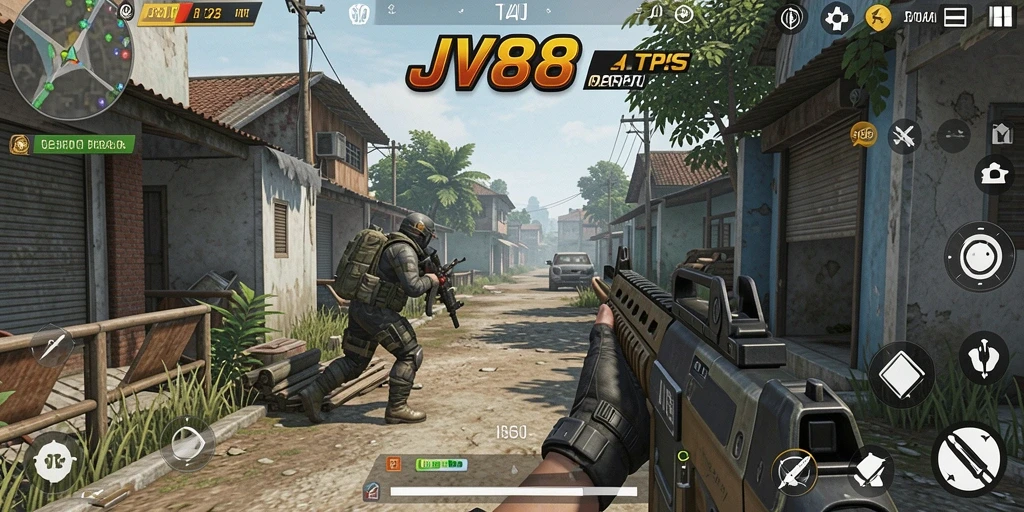 Tampilan gameplay seru dan mendebarkan di JV88.