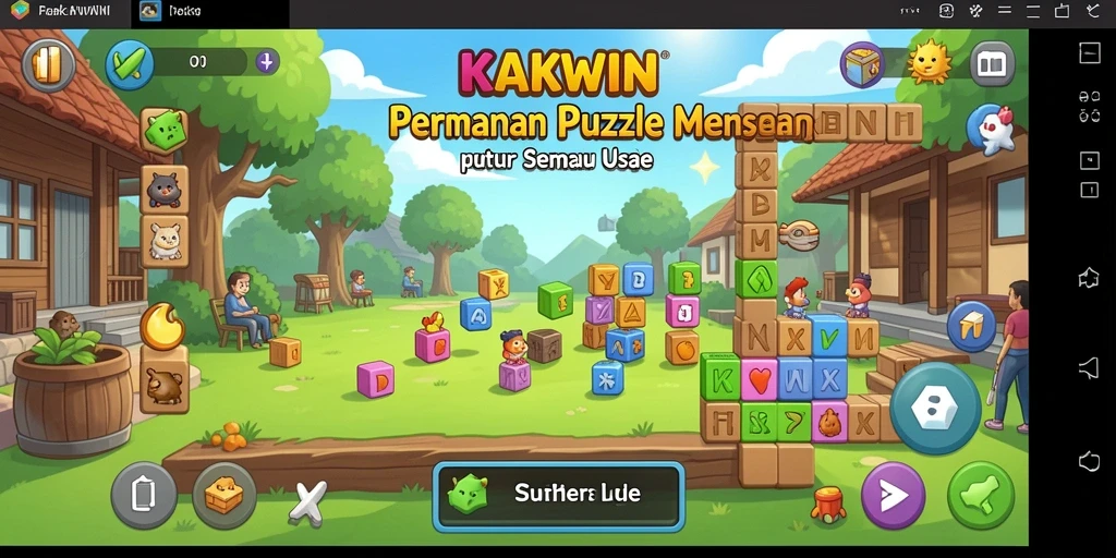 Gambaran gameplay KAKWIN dengan puzzle yang menarik dan menantang.