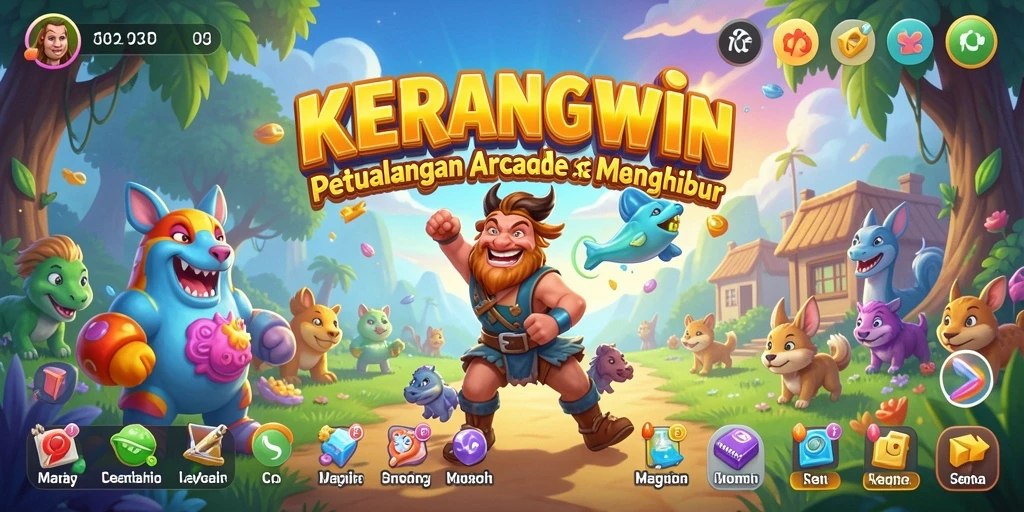 Tampilan gameplay KERANGWIN yang penuh aksi dan seru.