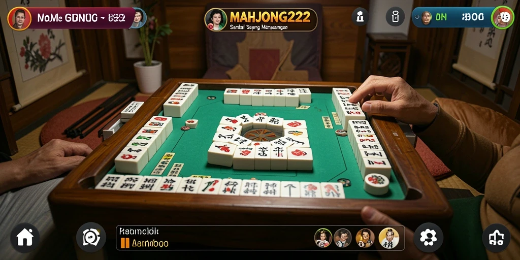 Tampilan gameplay menyenangkan di MAHJONG222 dengan aksi santai.