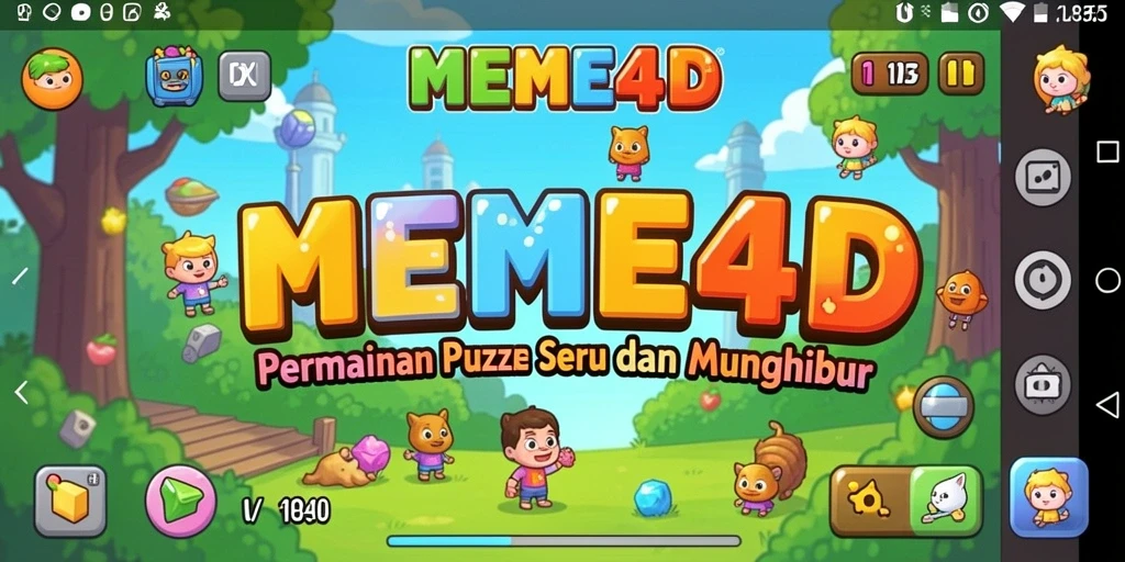 Tangkapan layar gameplay MEME4D yang menarik dan menantang.