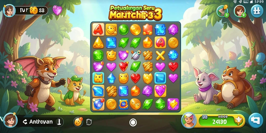 Screenshot menunjukkan gameplay seru RAP89 dengan karakter dan level menantang.