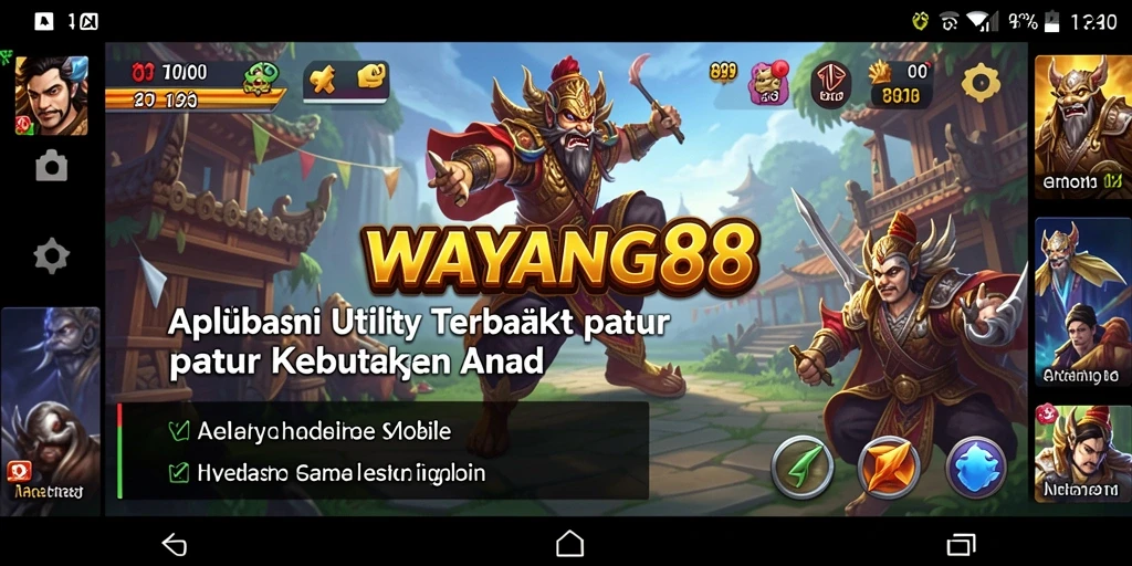 Tampilan utama WAYANG88 dengan fitur utility yang lengkap.
