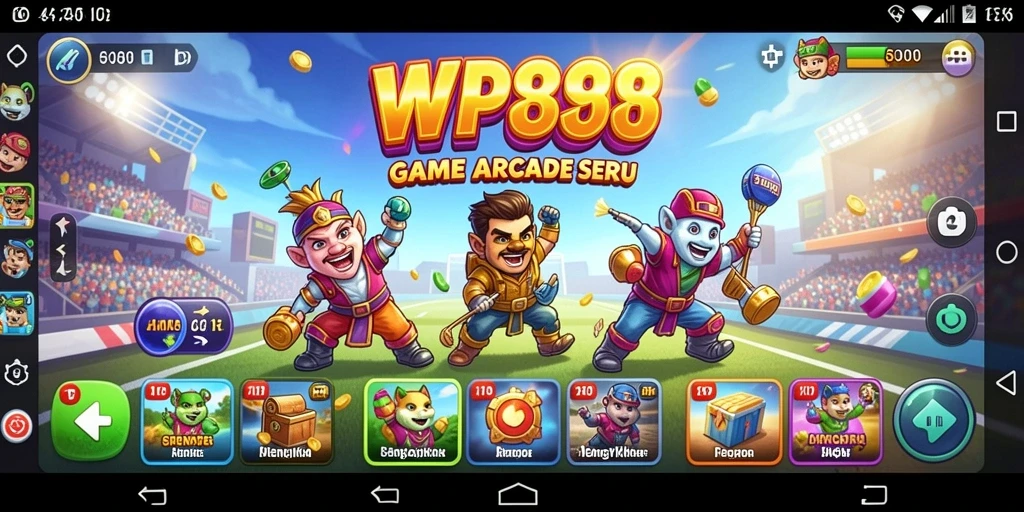 Screenshot gameplay WP888 yang menampilkan aksi seru dalam permainan Arcade.